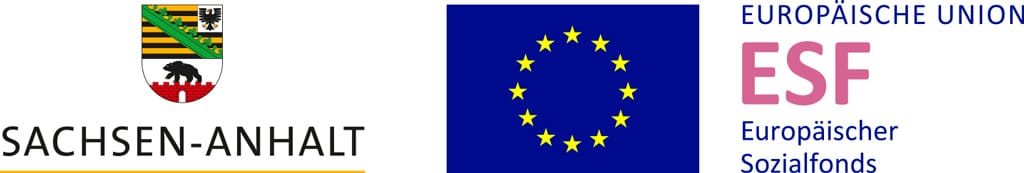 Signet Paar aus Sachsen-Anhalt Logo und Unionslogo der EU